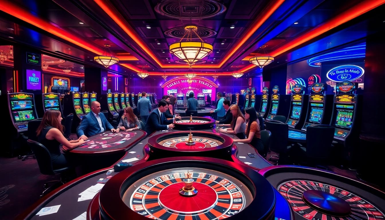 Experience thrilling gambling action at thabett.io with vibrant casino visuals and engaged players.