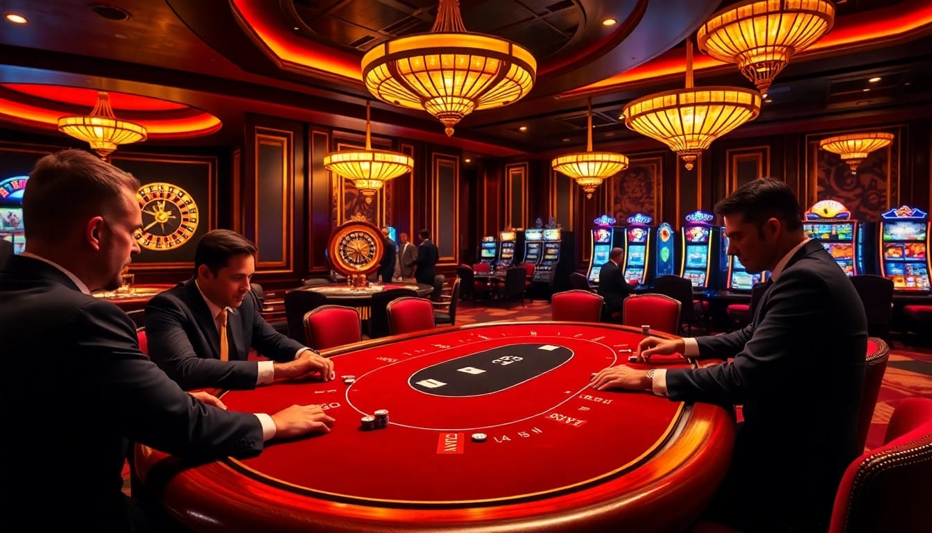 Experience the thrill of gambling with https://bem88.com at an exciting poker table scene.