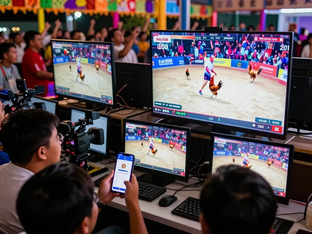 WALA88 live stream showcasing exciting cockfighting matches with vibrant atmosphere