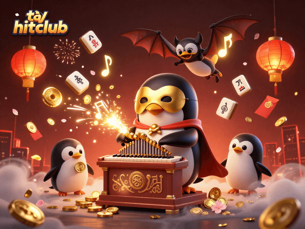 Experience the excitement of tải hitclub with a vibrant 3D casino illustration filled with action and golden rewards.