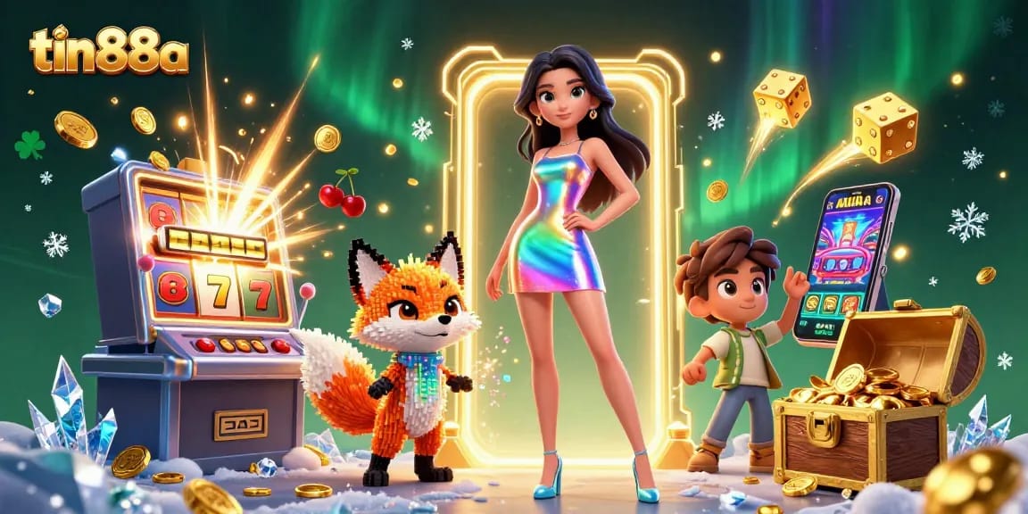 Play games at tin88a with vibrant slots and a dazzling casino atmosphere