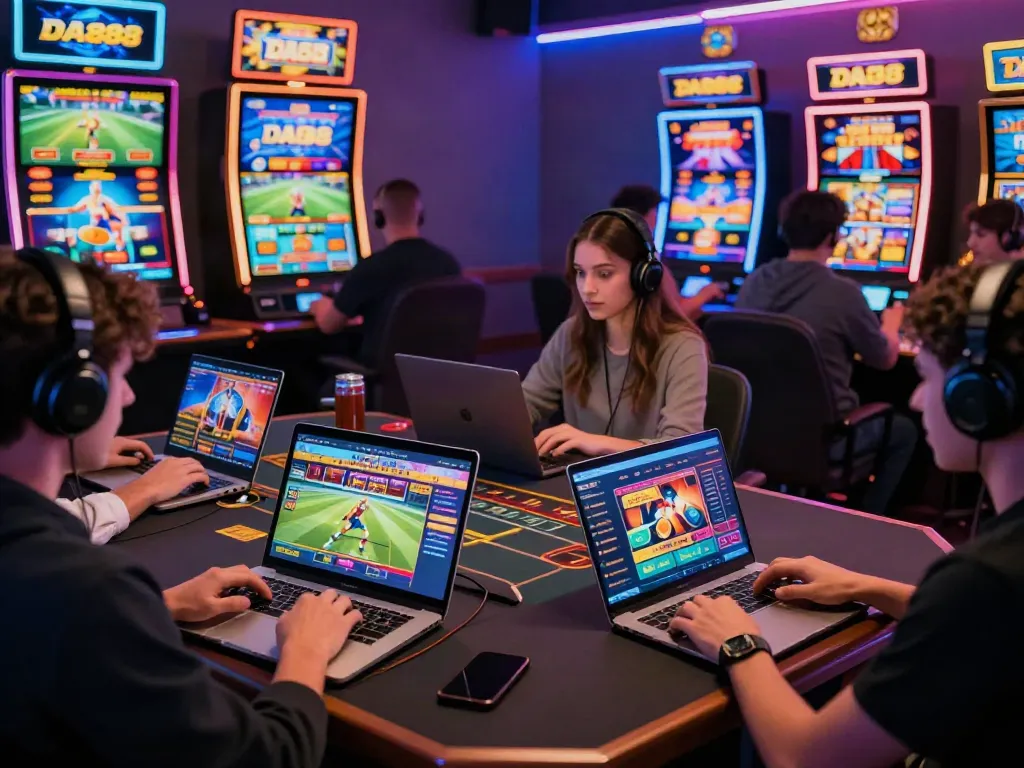 Players enjoying diverse online games at DA88, showcasing sports betting and live casinos.