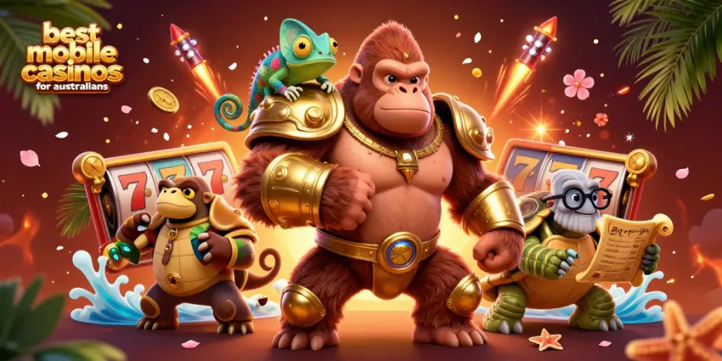 Engage with the best mobile casinos for australians featuring vibrant characters and dynamic gaming elements.