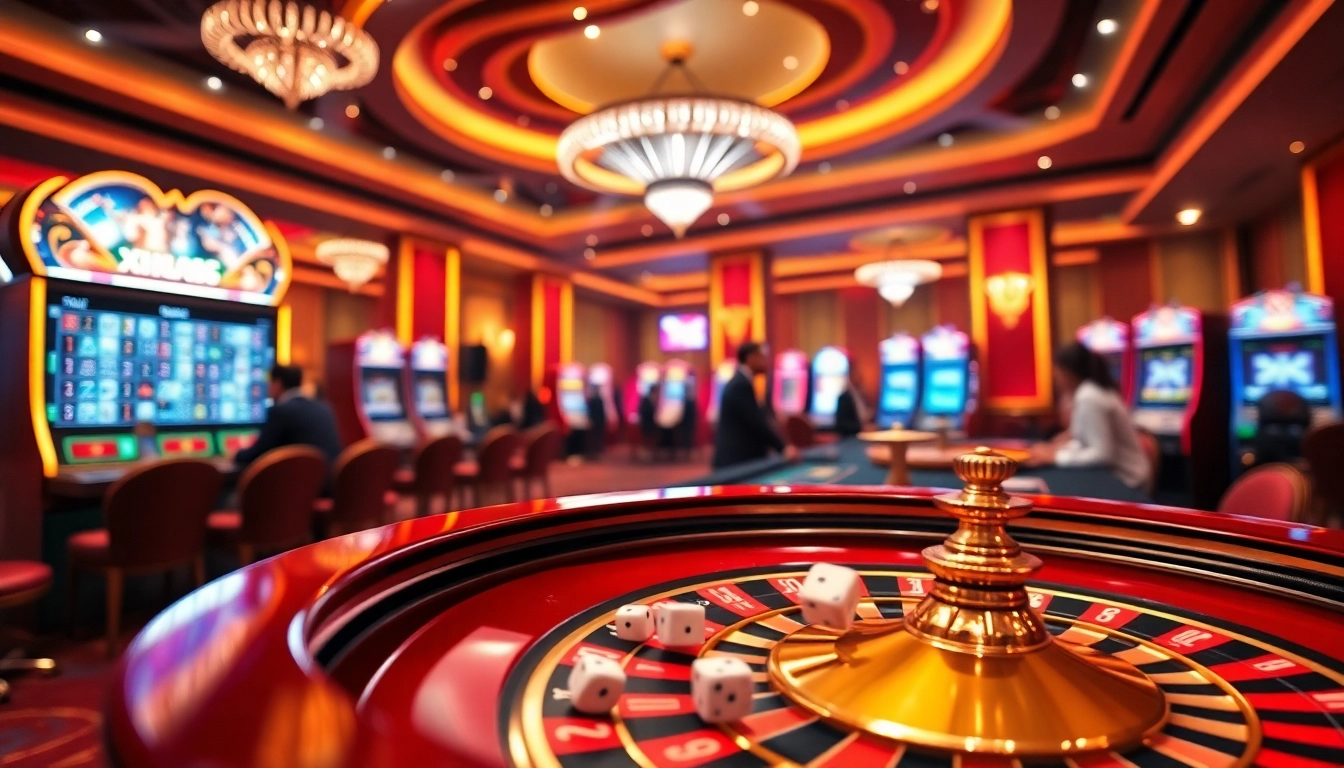 Experience the excitement at Xin 88 with vibrant casino games, roulette tables, and engaging players.