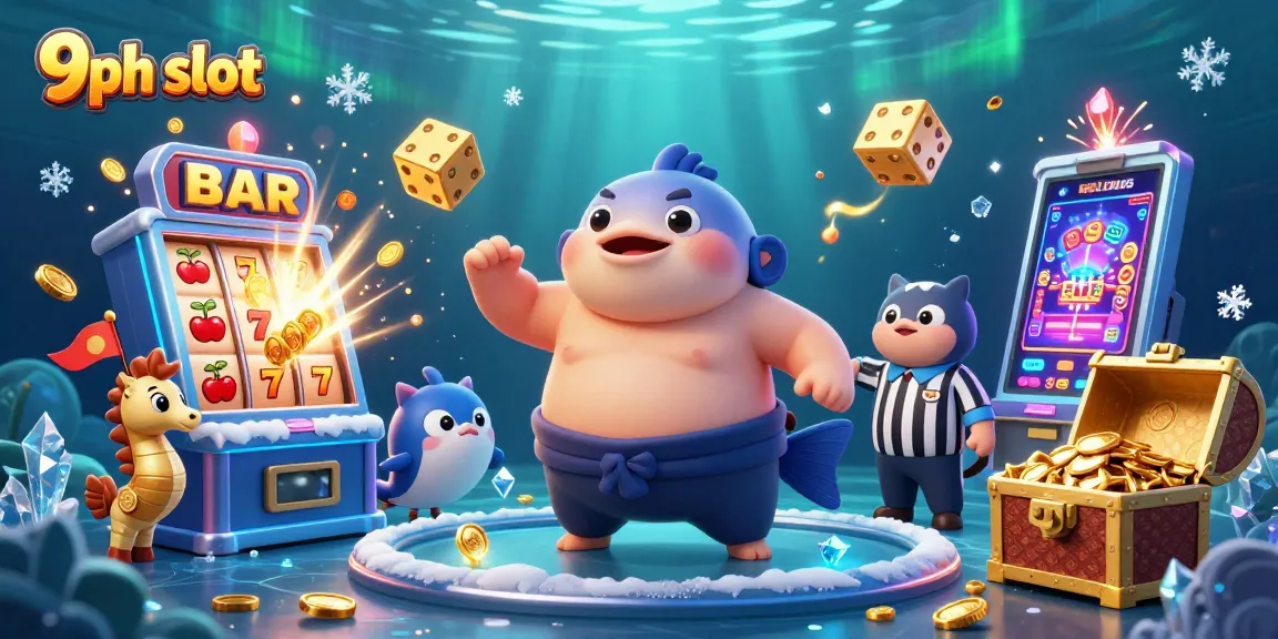 Experience the thrill of 9ph slot with a vibrant underwater casino scene illustrating exciting game elements.