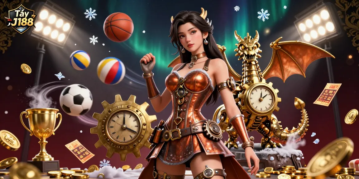 Tải J188 to immerse in thrilling online betting adventures with a stunning steampunk casino theme.