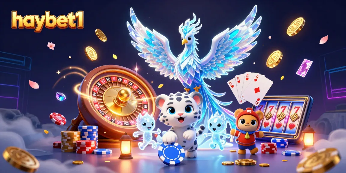 Experience thrilling gameplay at haybet1 with iconic gambling symbols and vibrant casino characters.
