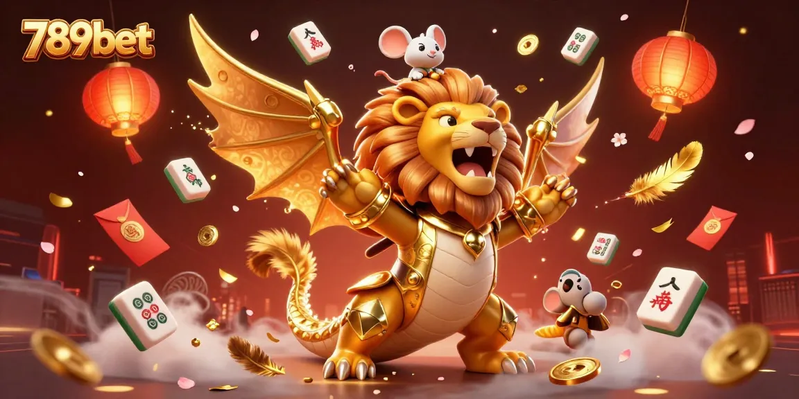 Experience thrilling gameplay at 789bet with a stunning chimera illustration and exciting casino elements.