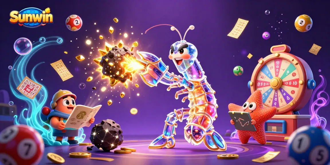 Experience the thrill of winning at Sunwin with an immersive 3D casino scene bursting with excitement.